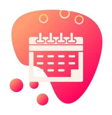 Takvim simgesi, vektör illüstrasyon tasarımı