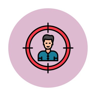 hedef simge, vektör illüstrasyonu basit tasarım