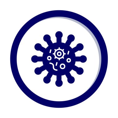 Corona virüs simgesi, covid-19 salgın hastalık sembolü, çizgi biçimi vektör simgesi