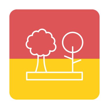 Kişisel ve ticari kullanım için ağaç simgesi vektör illüstrasyonu.