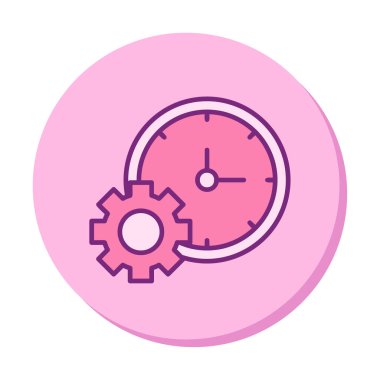 Zaman Yöneticisi web simgesi vektör illüstrasyonu