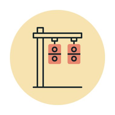 Trafik ışıkları web simgesi, vektör çizim 