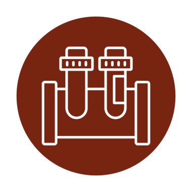 test tüpleri vektör düz renk simgesi 