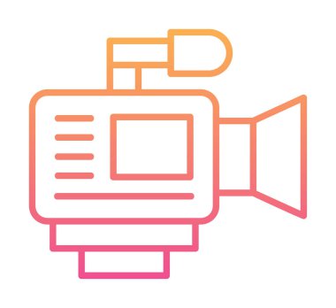 video kamera simgesi, vektör illüstrasyonu basit tasarım