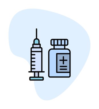 Aşılama web simgesi, vektör illüstrasyonu