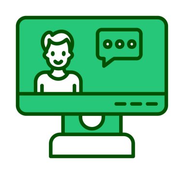 TV haber simgesi, vektör illüstrasyonu basit tasarım