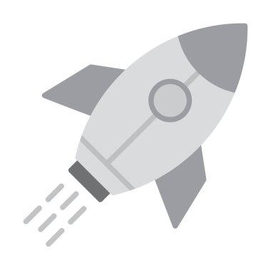 Girişim konsepti, roket simgesi, düz tasarım 
