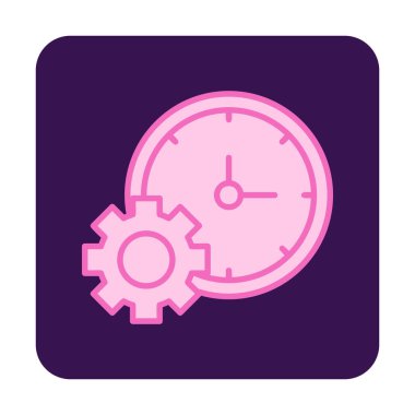 Zaman Yöneticisi web simgesi vektör illüstrasyonu