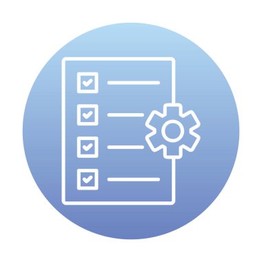 kontrol listesi renk simgesi. İnternet ve mobil uygulama için iş listesi. vektör izole çizimi. 