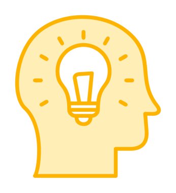 fikir konsepti simgesi, vektör illüstrasyon tasarımı                            