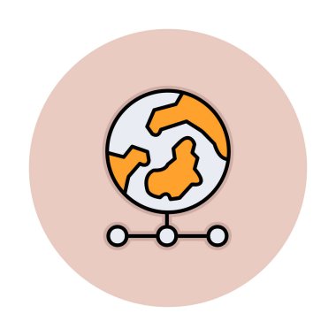 Dünya Izgara ikonu vektör çizimi  