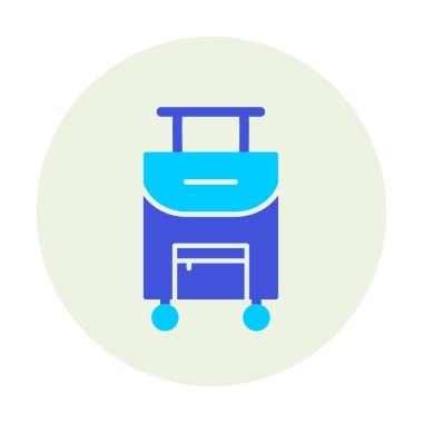 Bavul seyahat çantası ikonu. Bagaj kavramı                                   