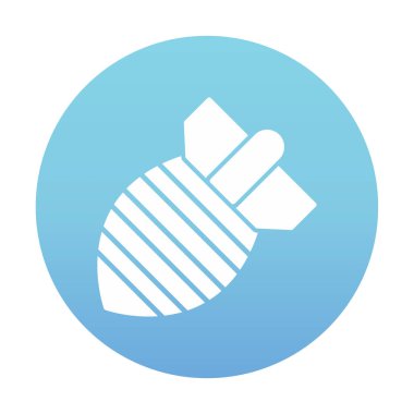 Atom Bombası Web simgesi, vektör illüstrasyonu