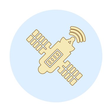 Uydu Simgesi, vektör illüstrasyonu 