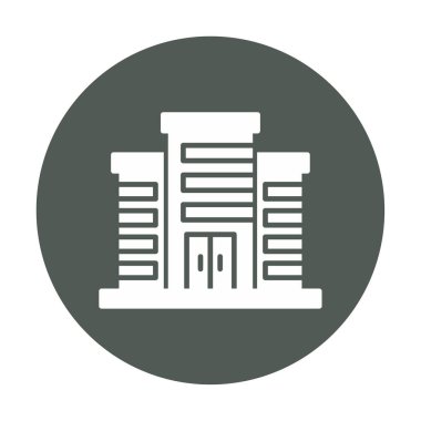 Şehir binası simgesi, vektör illüstrasyonu basit tasarım