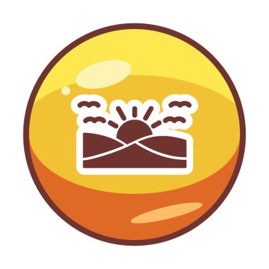 düz gün batımı ve deniz vektör çizimi tasarımı