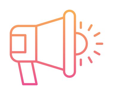 megafon simgesi vektörü web ve mobil tasarımınız için beyaz arkaplanda izole edilmiş, megafon logosu konsepti 