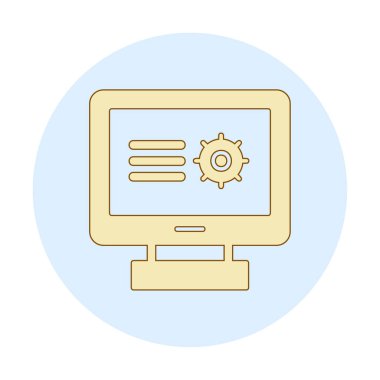 grafik, araştırma simgesi, vektör illüstrasyon tasarımı ile bilgisayar monitörü