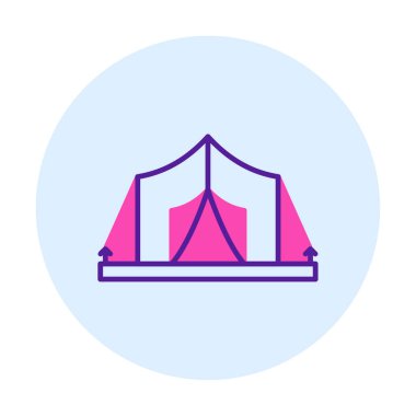 çadır simgesi, vektör çizimi  