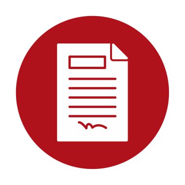 contract icon, vector illustration simple design