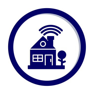 Akıllı Ev simgesi, vektör illüstrasyonu