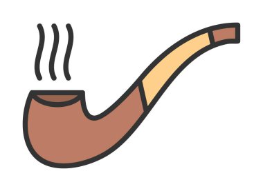 tütün tüttürme çubuğu simgesi, vektör illüstrasyonu