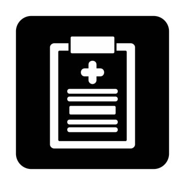 Tıbbi Kayıtlar ikonu. Basit resimleme                                 