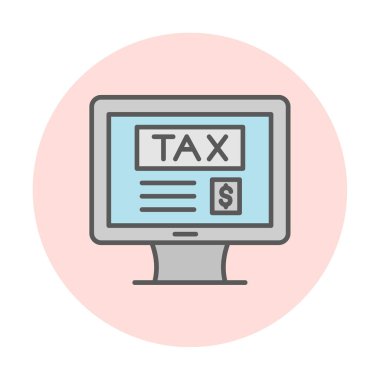 vergi ödeme ikonu vektör illüstrasyonu