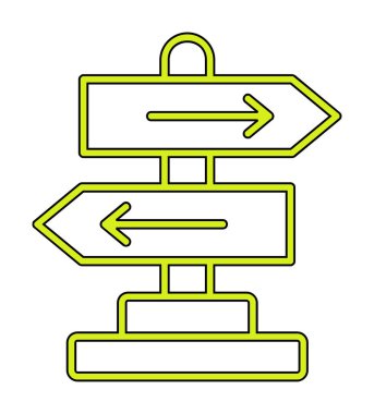 Yön düz simge, vektör illüstrasyonu