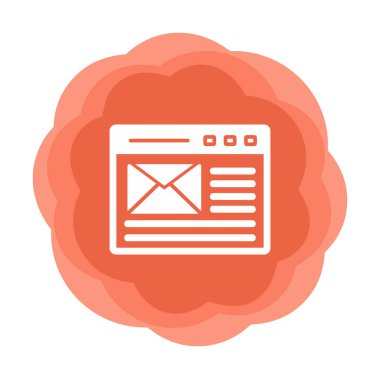 düz bilgisayar e- posta ileti simgesi 