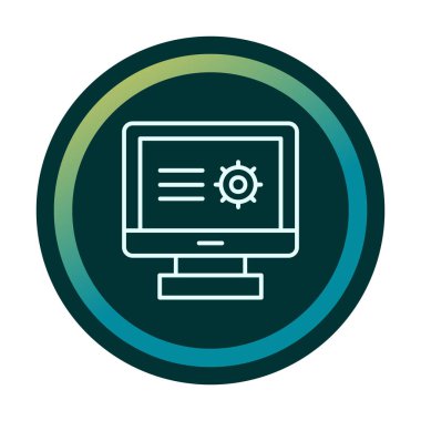 grafik, araştırma simgesi, vektör illüstrasyon tasarımı ile bilgisayar monitörü