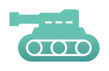 askeri tank simgesi, vektör illüstrasyonu 