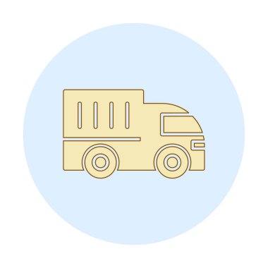 kamyon simgesi, vektör illüstrasyonu