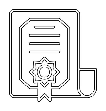 Grafik sertifika vektör illüstrasyonu 