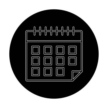 Takvim simgesi vektör illüstrasyonu