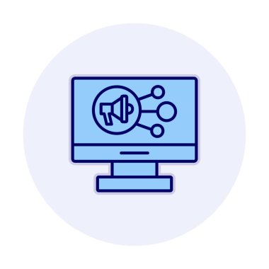 vektör Sosyal Ortam simgesi illüstrasyonu                