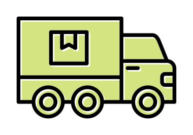 kamyon simgesi, vektör illüstrasyonu