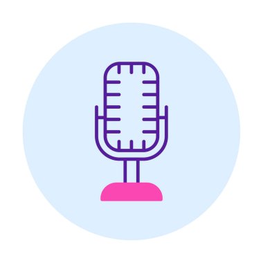 mikrofon web simge vektör çizim 