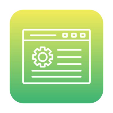 Ağ ayarı. Web simgesi basit illüstrasyon 