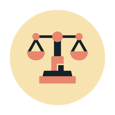  Web adalet ölçeği basit ikon vektör illüstrasyonu