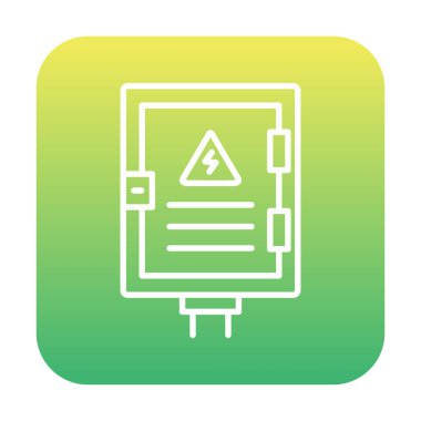 Elektrik Paneli düz simgesi, vektör illüstrasyonu                            