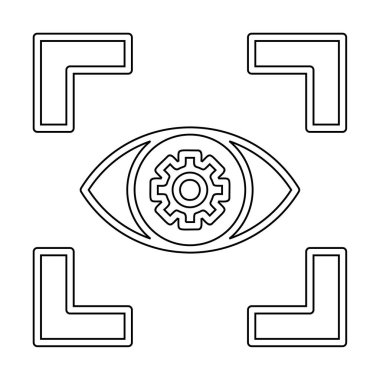 Göz vektör ikonu tasarım şablonu. Görüş konsepti                   