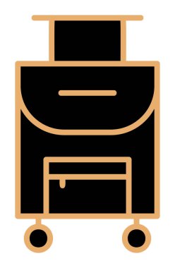 Bavul seyahat çantası ikonu. Bagaj kavramı                                   