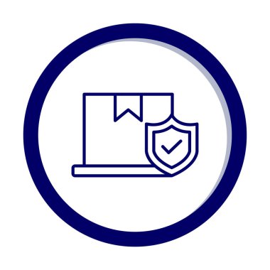 İşaretleme simgesi, vektör illüstrasyonlu kutu 