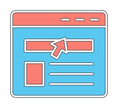 Web sayfası simgesi, vektör illüstrasyonu