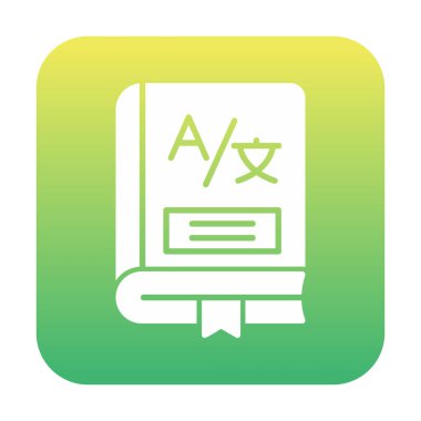 sözlük modern simgesinin vektör illüstrasyonu                               