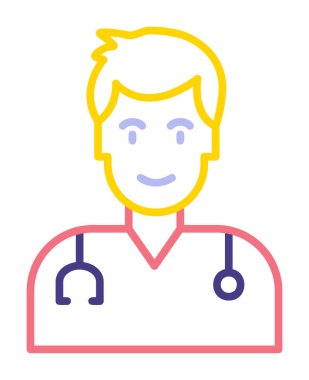 Doktor simgesinin vektör çizimi