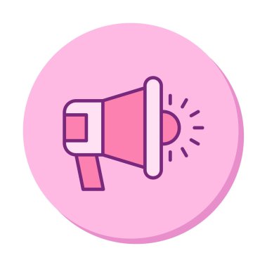 megafon simgesi vektörü web ve mobil tasarımınız için beyaz arkaplanda izole edilmiş, megafon logosu konsepti 