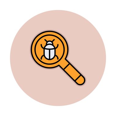 Hata vektörü illüstrasyonlu büyüteç 