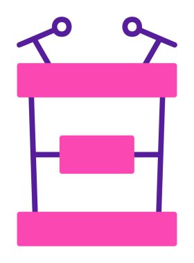 Modern Tribune simgesinin vektör çizimi                     